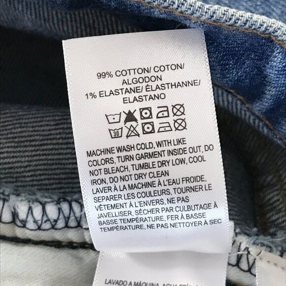 Lucky Brand 90s Midi Short Women's Size 2/26 Stretch Denim Raw Hem High Rise - Picture 10 of 10